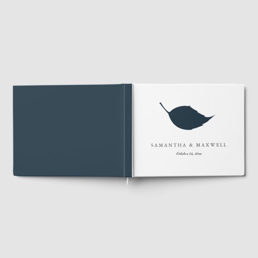 Bruiloft Gast Boek Blauw Blad (Volledig)