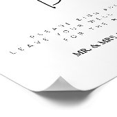 Bruiloft Gast Boek teken | Trouwreceptie teken Poster (Hoek)