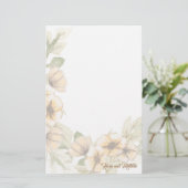 Bruiloft Gast Favor Briefpapier (Staand voorkant)