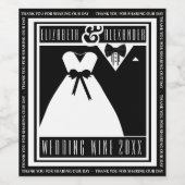 Bruiloft Gast Favor Wijnfles Label Gepersonaliseer Wijn Etiket (Enkel label)