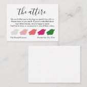 Bruiloft Gast Kleding Kleurenpalet Suggesties Informatiekaartje (Voorkant / Achterkant)