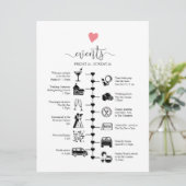 Bruiloft Gast Route Updatable Digitaal Aankondiging (Staand voorkant)