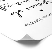 Bruiloft gast Wereldbol, liefde maakt de wereld ro Poster (Hoek)