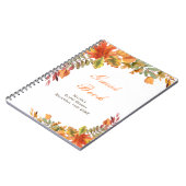 Bruiloft gastboek met herfstbladeren notitieboek (Linkerzijde)
