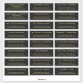 Bruiloft gasten 24 aangepaste zwarte adresetikette sticker (Vel)