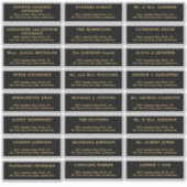 Bruiloft gasten 24 aangepaste zwarte adresetikette sticker (Voorkant)