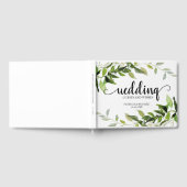 Bruiloft gasten en wensen Elegant groen Gastenboek (Volledig)