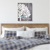 Bruiloft gastenboek alternatief canvas afdruk (Insitu (Slaapkamer))