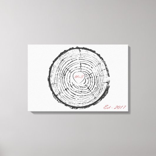 Bruiloft Gastenboek Alternatief - Gedrukt Canvas (Voorkant)