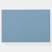 Bruiloft Gastenboek Blauw Monogrammed Crest (Achterkant)