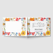 Bruiloft Gastenboek Bloemen Zomer Bloemen (Volledig)