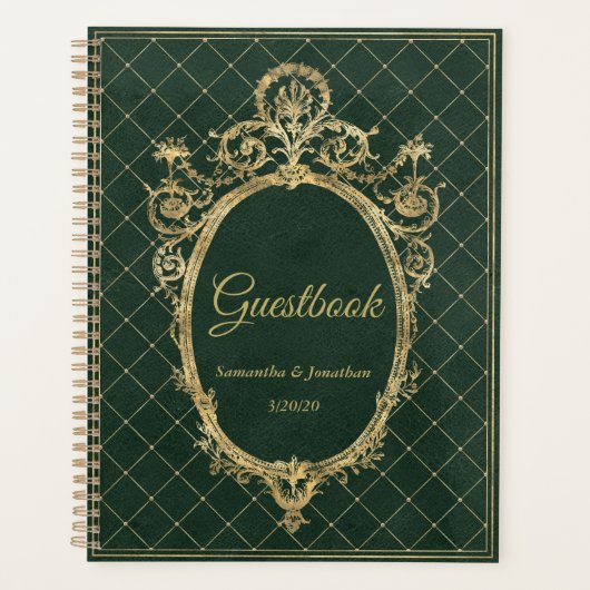 Bruiloft Gastenboek Boek Goud Planner (Voorkant)
