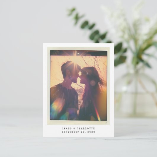 Bruiloft Gastenboek Briefkaart Fotosjabloon (Staand voorkant)
