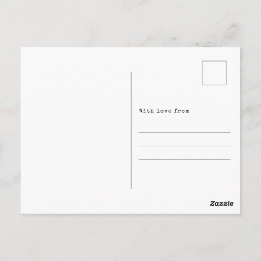 Bruiloft Gastenboek Briefkaart Fotosjabloon (Achterkant)