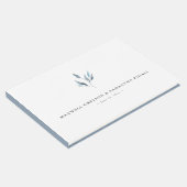 Bruiloft Gastenboek Dusty Blue Botanicals (Hoek)