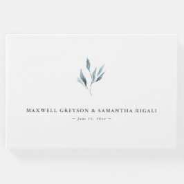 Bruiloft Gastenboek Dusty Blue Botanicals
