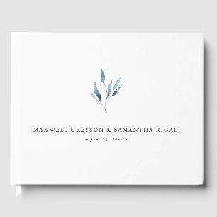 Bruiloft Gastenboek Dusty Blue Botanicals