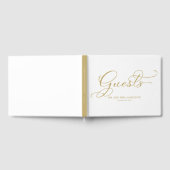Bruiloft Gastenboek Elegant Gouden Folie Script (Volledig)