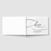 Bruiloft Gastenboek Elegant Zwart Script (Volledig)