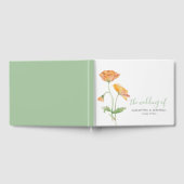 Bruiloft Gastenboek Elegante Bloemen Waterverf (Volledig)