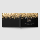 Bruiloft Gastenboek Elegante Gouden Lichten (Volledig)