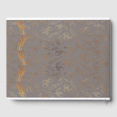 Bruiloft Gastenboek Faux Gold & Donkergroen (Achterkant)