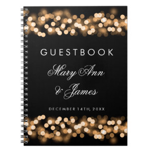 Bruiloft Gastenboek Gold Hollywood Glam Notitieboek