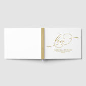 Bruiloft Gastenboek Gouden Folie Elegant Script (Volledig)
