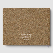 Bruiloft Gastenboek | Gouden Glitter Chic (Achterkant)