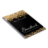 Bruiloft Gastenboek Gouden Lichten Notitieboek (Rechterzijde)