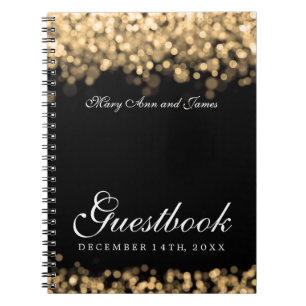 Bruiloft Gastenboek Gouden Lichten Notitieboek
