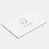 Bruiloft Gastenboek Monogram Crest Lila (Hoek)