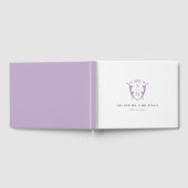 Bruiloft Gastenboek Monogram Crest Lila (Volledig)