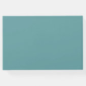 Bruiloft Gastenboek Monogram Crest Turquoise (Achterkant)