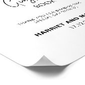 Bruiloft gastenboek monogram gastenboek diy poster (Hoek)