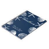 Bruiloft Gastenboek | Navy Blue Beach thema zeesch Notitieboek (Linkerzijde)