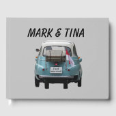 Bruiloft Gastenboek "net getrouwde auto" Aangepast (Voorkant)