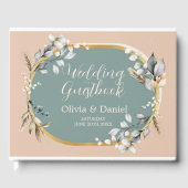 Bruiloft Gastenboek Neutrals Katoen Blauwgroen Bla (Voorkant)