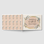 Bruiloft Gastenboek Neutrals Katoenen Perzikblader (Volledig)