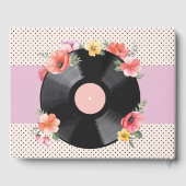 Bruiloft Gastenboek Record Muziek Florals 1950s (Achterkant)