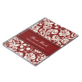 Bruiloft Gastenboek Red Damask Notitieboek (Linkerzijde)