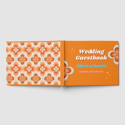 Bruiloft Gastenboek Retro Bruiloft jaren 70 (Volledig)