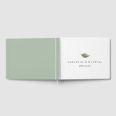 Bruiloft Gastenboek Stoffig Groen Blad (Volledig)