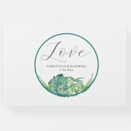 Bruiloft Gastenboek Tropische palmbladeren