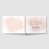 Bruiloft Gastenboek Waterverf Peach Wash Soft (Volledig)