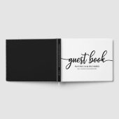 Bruiloft Gastenboek Zwart Wit Chique Kalligrafie (Volledig)