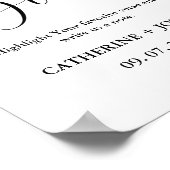 Bruiloft Gastenbord teken, bijbel gastenboek teken Poster (Hoek)