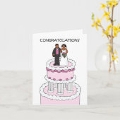 Bruiloft Gefeliciteerd Afrikaans Amerikaans paar Kaart (Gele Bloem)