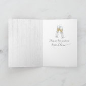 Bruiloft Gefeliciteerd Birch Scroll met Ivy Kaart (Binnen)