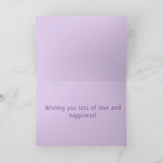 Bruiloft Gefeliciteerd bruid & bruidegom kaart (Binnen)